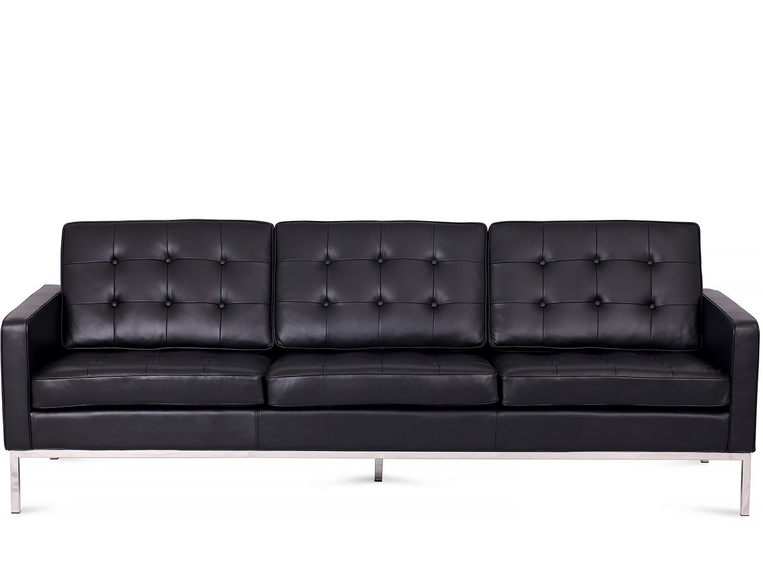 Ludwig Mies Vd Rohe 3 Seater Sofa, Genuine Leather Sofa Bed Australia
