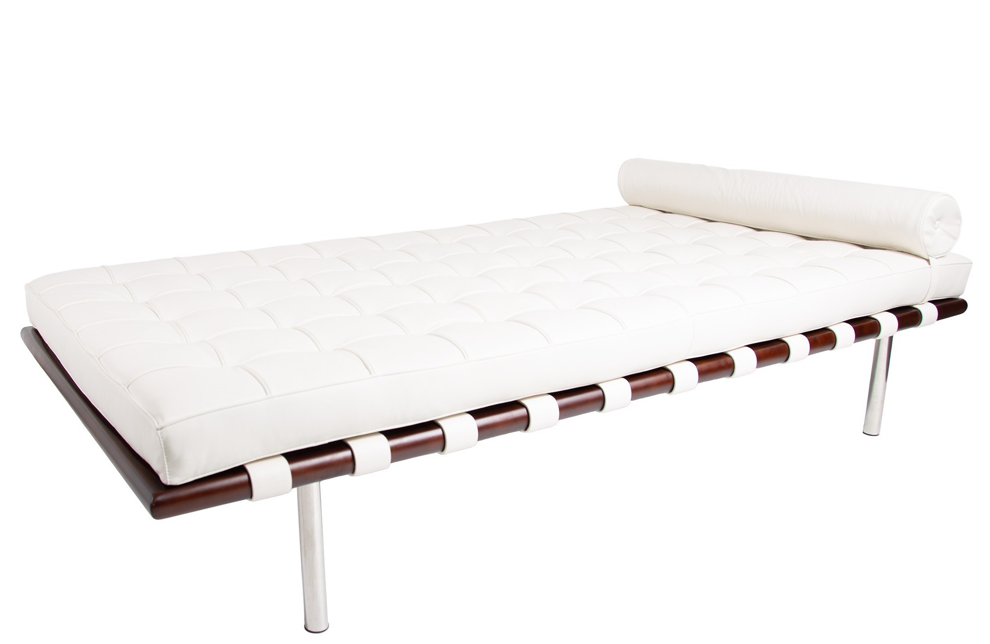 Rohe Barcelona Pavillion Daybed, White Leather Trundle Bed
