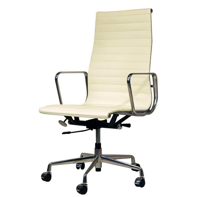 Miller Ea119 Office Chair Leather, Office Chair Cream Leather