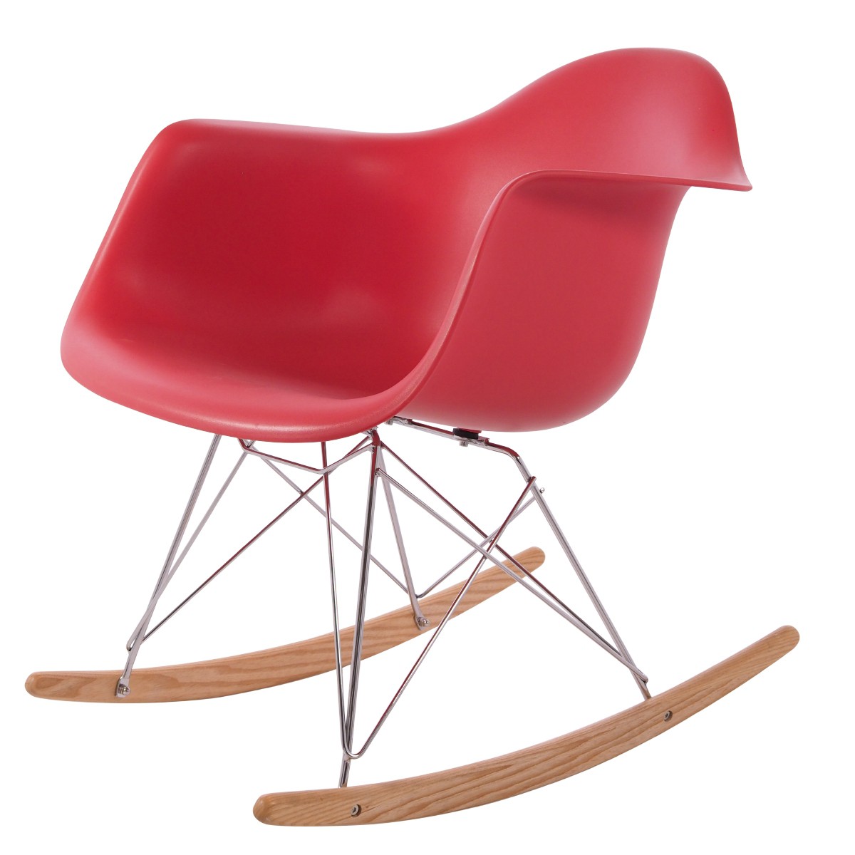 Charles Eames,schommelstoel Rocking Armchair frame PP wit