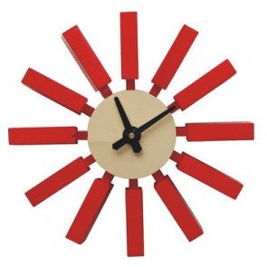 Nelson Block clock red