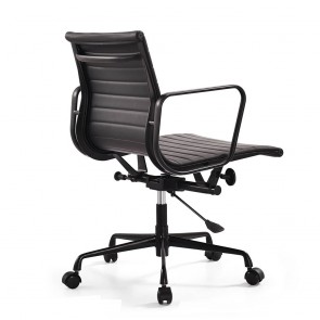 Eames EA117office chair leather black frame back