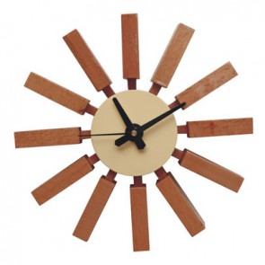 Nelson Block clock brown