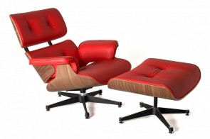 Eames EA670 Lounge stoel met Hocker
