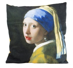 Lanzfeld Vermeer-girl with the pearl cushion cover