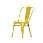 Terrasstoel Tolix style terrasstoel stapelbare stoel geel