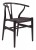 Wegner CH24 style dining chair black-black