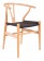 Wegner CH24 style dining chair natural-black cord