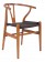 Wegner CH24 style dining chair walnut-black cord