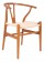 Wegner CH24 style dining chair walnut-natural