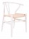 Wegner CH24 style dining chair white-natural