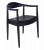 Hans Wegner Kennedy dining chair ash black black leather seat 