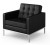 Florence Knoll lounge chair leather black