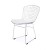 Bertoia dining chair white cushion