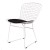 Bertoia Chair white frame black cushion