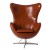 Arne Jacobsen Egg Chair Leather cognac