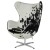 Jacobsen Egg chair cowhide black and white