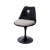 Saarinen Tulip chair black no arms cushion beige