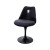Saarinen Tulip chair black no arms cushion grey