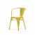 Xavier Pauchard Tolix terrace chair with armrests yellow