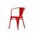 Xavier Pauchard Tolix terrace chair with armrests red