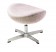 Jacobsen Egg chair footstool light grey 3