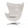 Arne Jacobsen Egg Chair leder ivoor