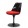 Saarinen Tulip chair black no arms cushion red