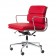 Eames bureaustoel EA217 leder rood
