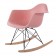 Eames schommelstoel RAR zwart frame PP baby roze