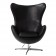 Arne Jacobsen Egg Chair leder zwart