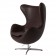 Arne Jacobsen Egg Chair leder bruin