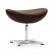 Arne Jacobsen Egg chair ottoman leder bruin