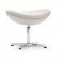 Arne Jacobsen Egg chair ottoman leder ivoor