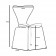 Arne Jacobsen Vlinderstoel Series 7 afmetingen