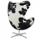 Jacobsen Egg chair cowhide zwart en wit