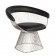 Platner Wire Armchair CHROME leather black