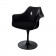 Saarinen Tulip chair black with armrests cushion black