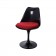 Saarinen Tulip chair black no arms cushion red
