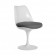outlet Tulip chair no arm with darkgrey cushion