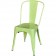 Xavier Pauchard Tolix terrace chair no armrests matt lightgreen