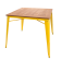 Xavier Pauchard Tolix square dining table yellow