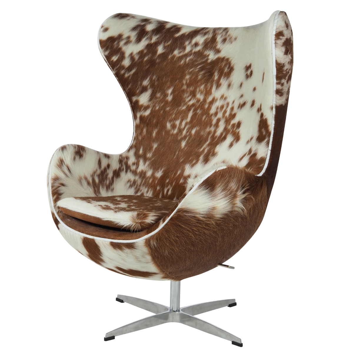 Jacobsen Armlehnstuhle Egg Chair Brown White Design Armlehnstuhle